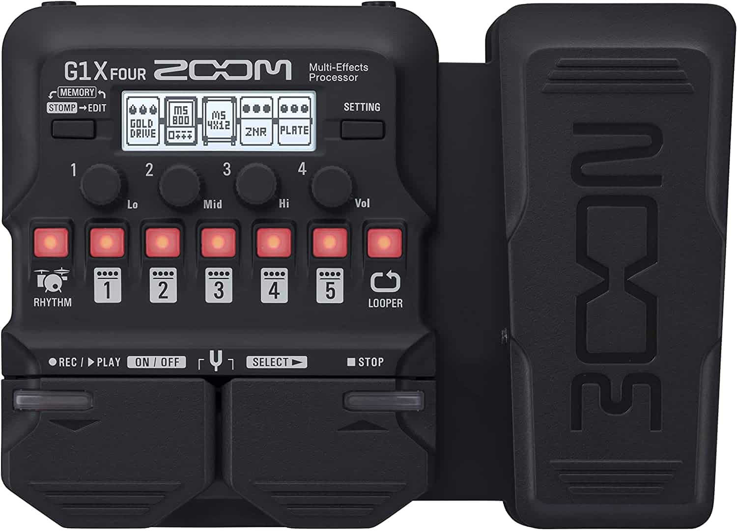 Bästa uttryckspedal: Zoom G1X multi-effektpedal för gitarr