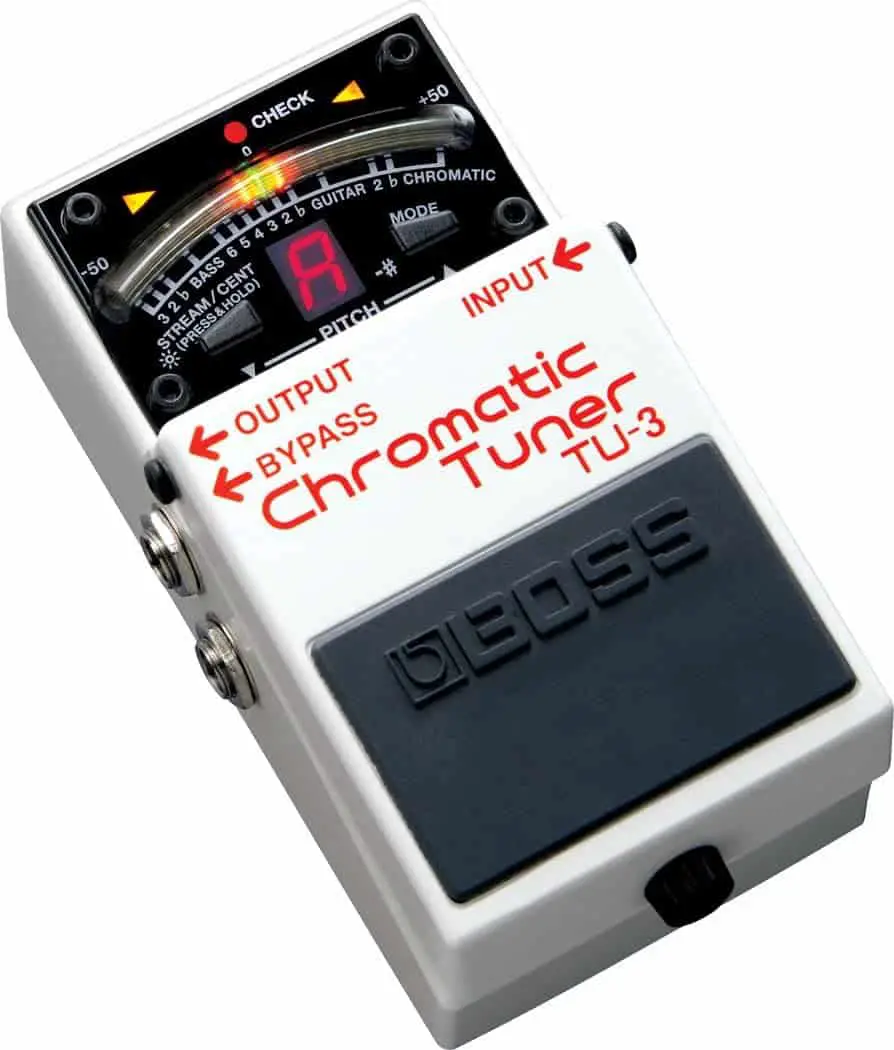 Plej bona basagordila pedalo: Boss TU3 Chromatic Tuner