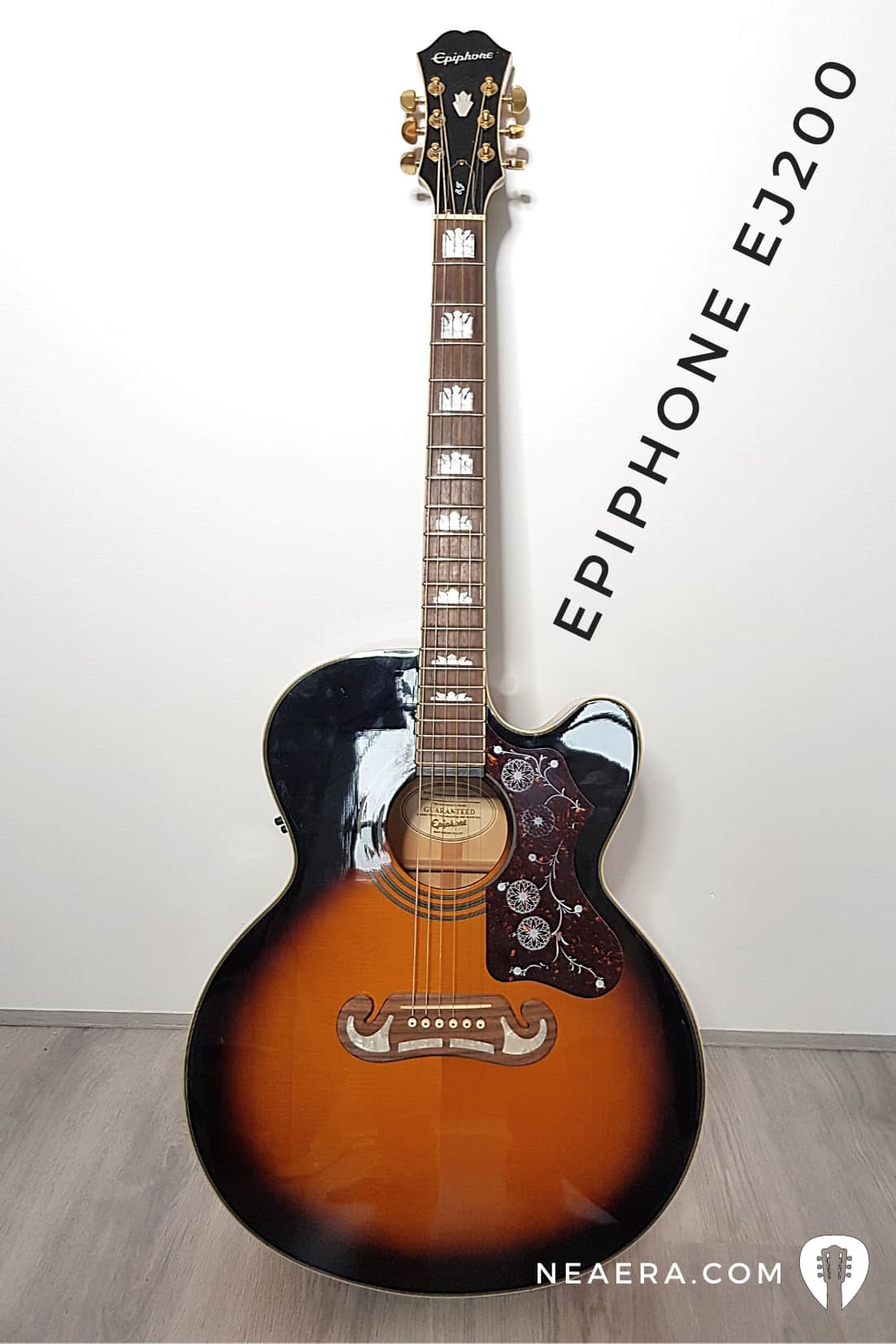 Gitar akustik jumbo terbaik untuk pemula: Epiphone EJ-200 SCE