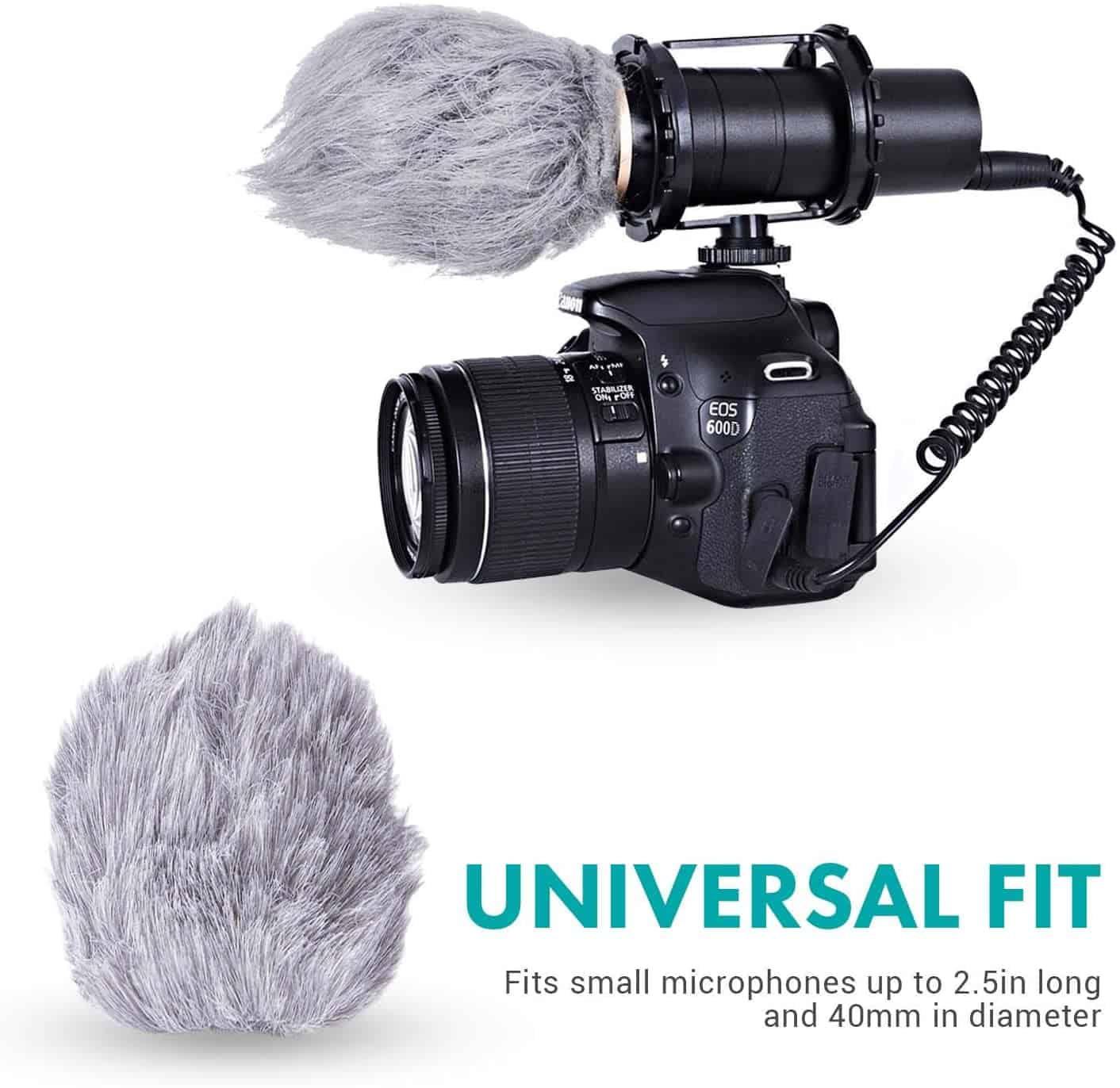 Parbriz Movo WS1 Furry Microphone