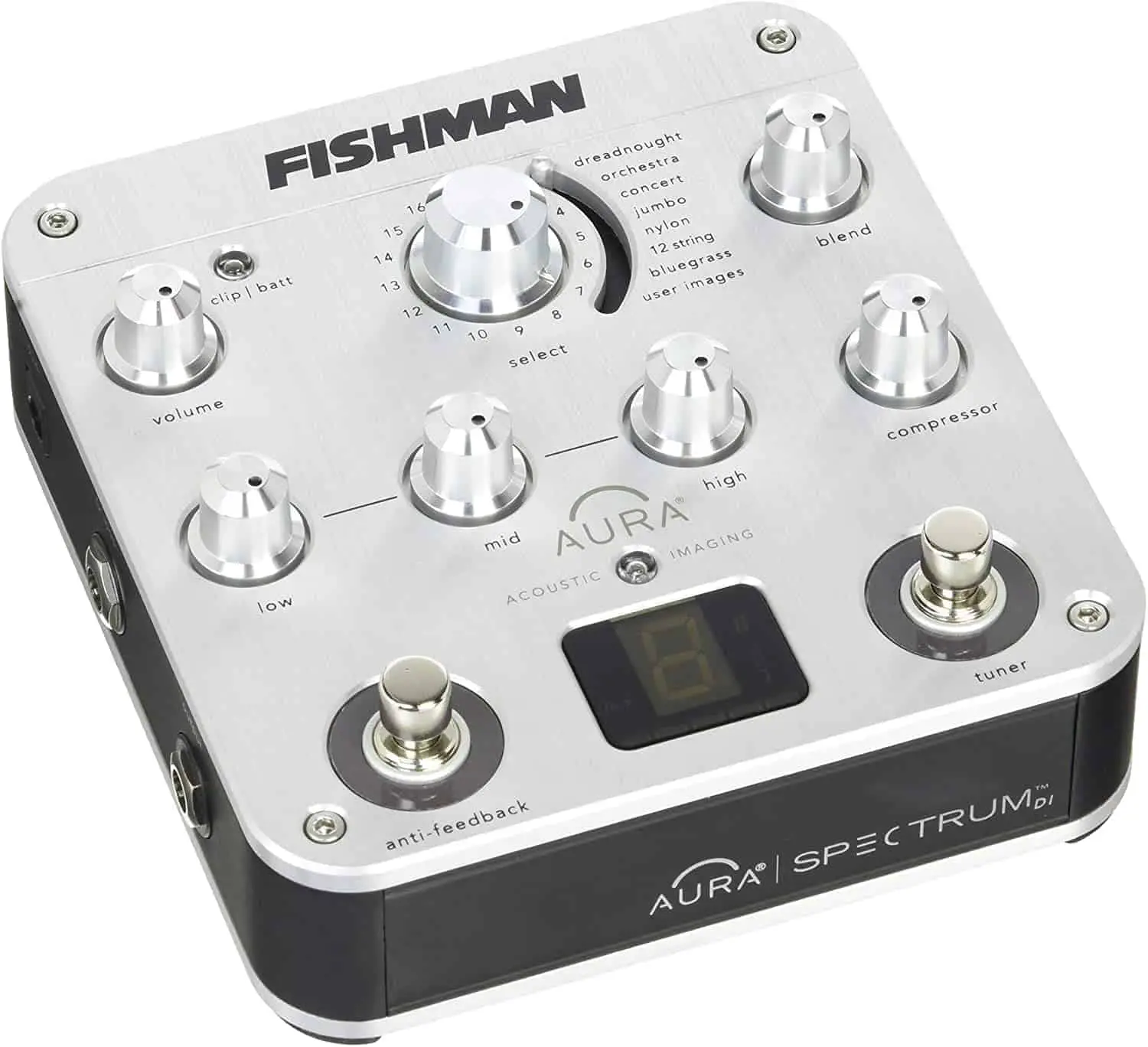 Mellor pedal de preamplificador acústico: Fishman Aura Spectrum DI