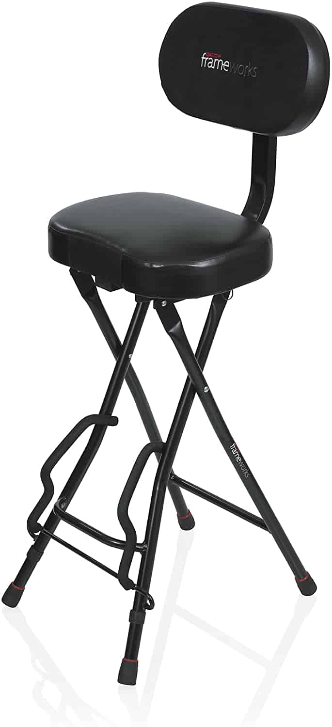 Karrigia më e mirë me stendë kitare: Gator Frameworks Seat with Fold Out Guitar Holder