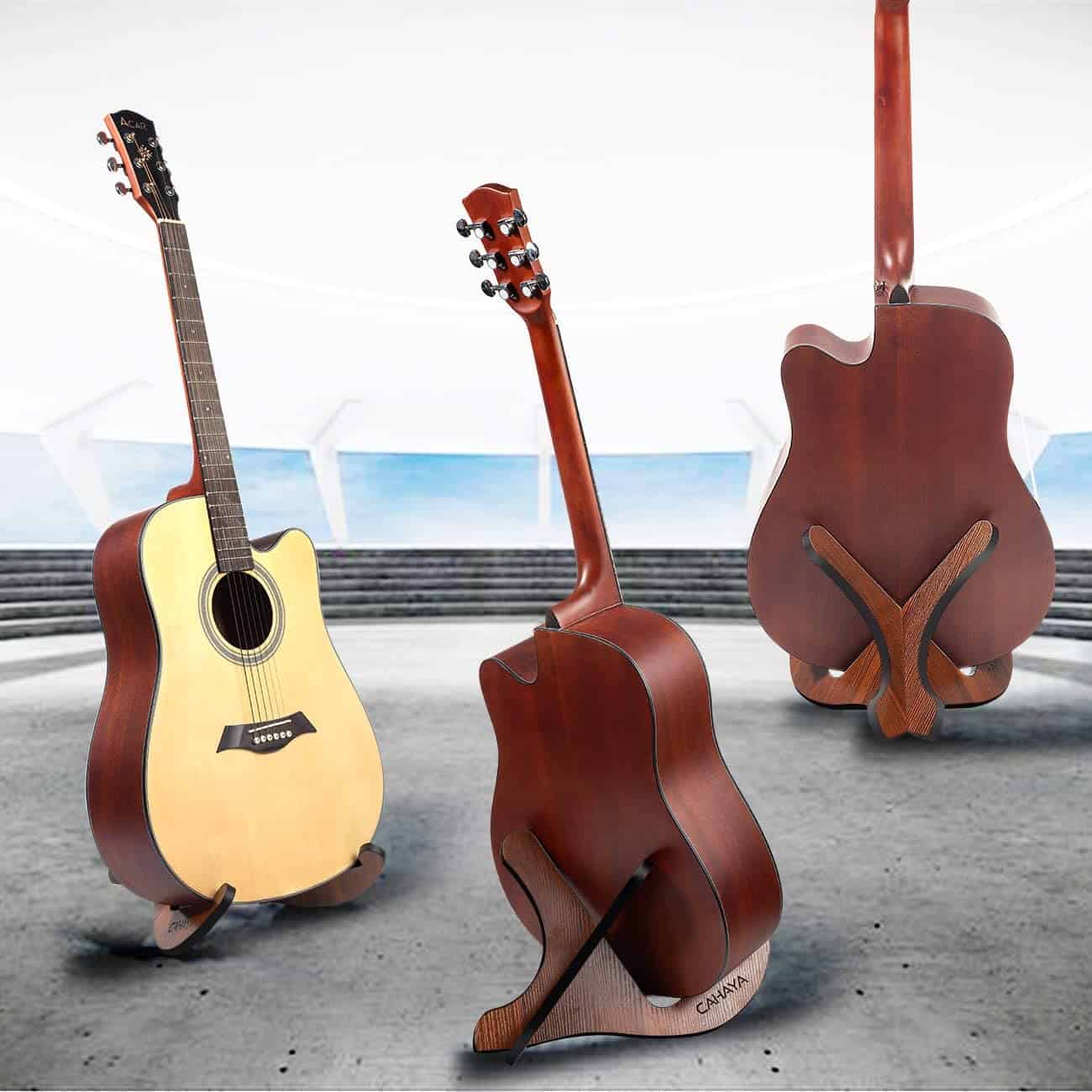 Top pick & best plywood guitar stand: CAHAYA Universal Wooden