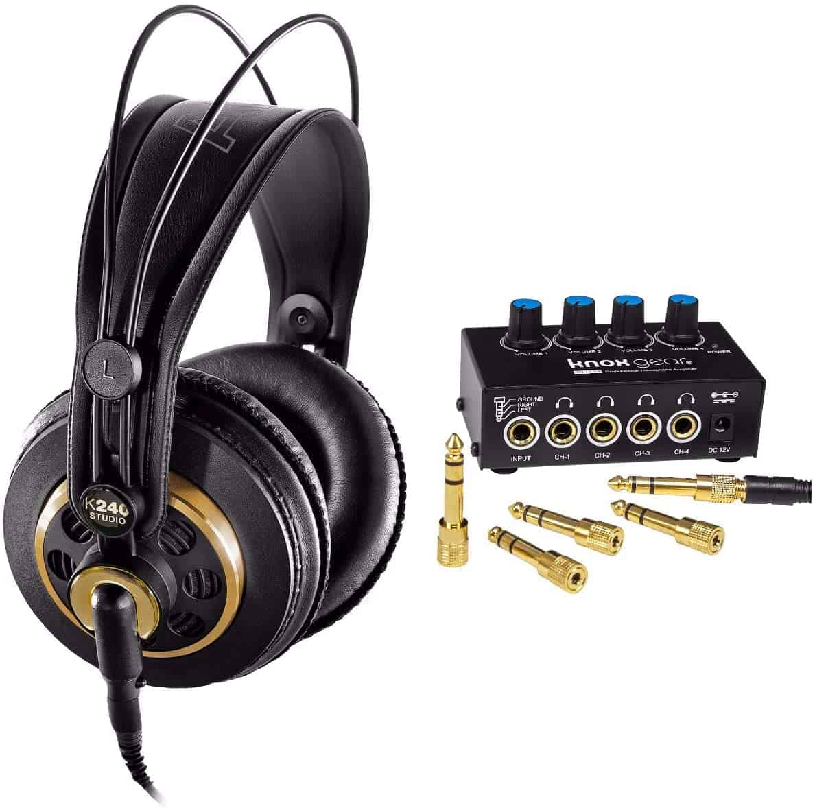 Mellor por menos de $ 100 e mellor semi-aberto- AKG K240 Studio con Knox Gear