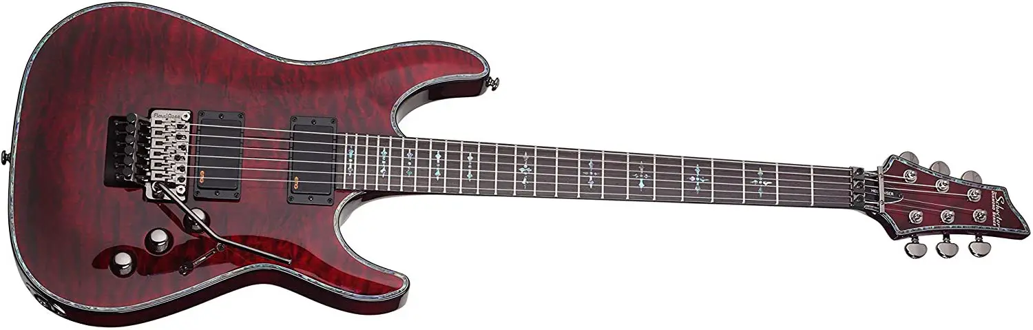Schecter Hellraiser C-1 FR Electric Guitar, Black Cherry compared to ESP LTD Deluxe EC-1000