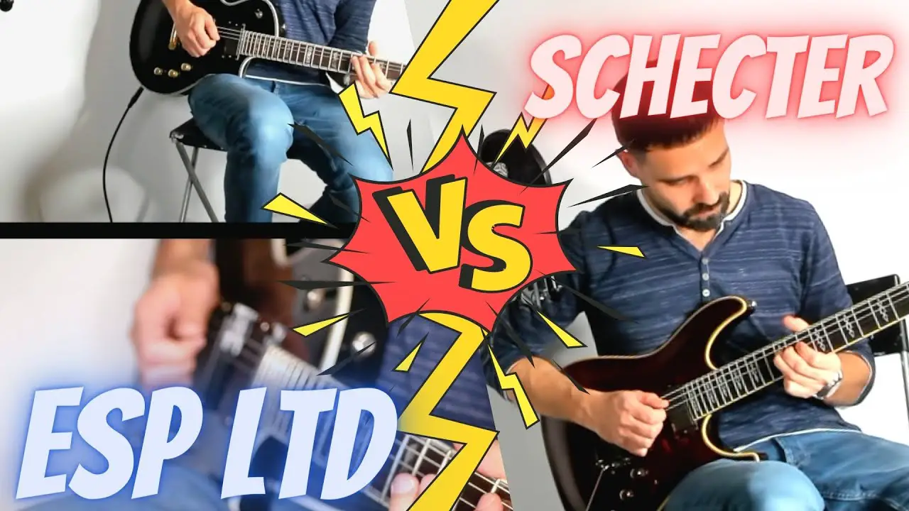 Schecter Hellraiser C-1 vs ESP LTD EC-1000, který vychází na vrcholu?