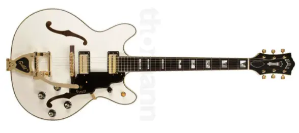 Gitar awak semi kerung pangsaéna handapeun 2000: Guild Starfire VI Snowcrest White