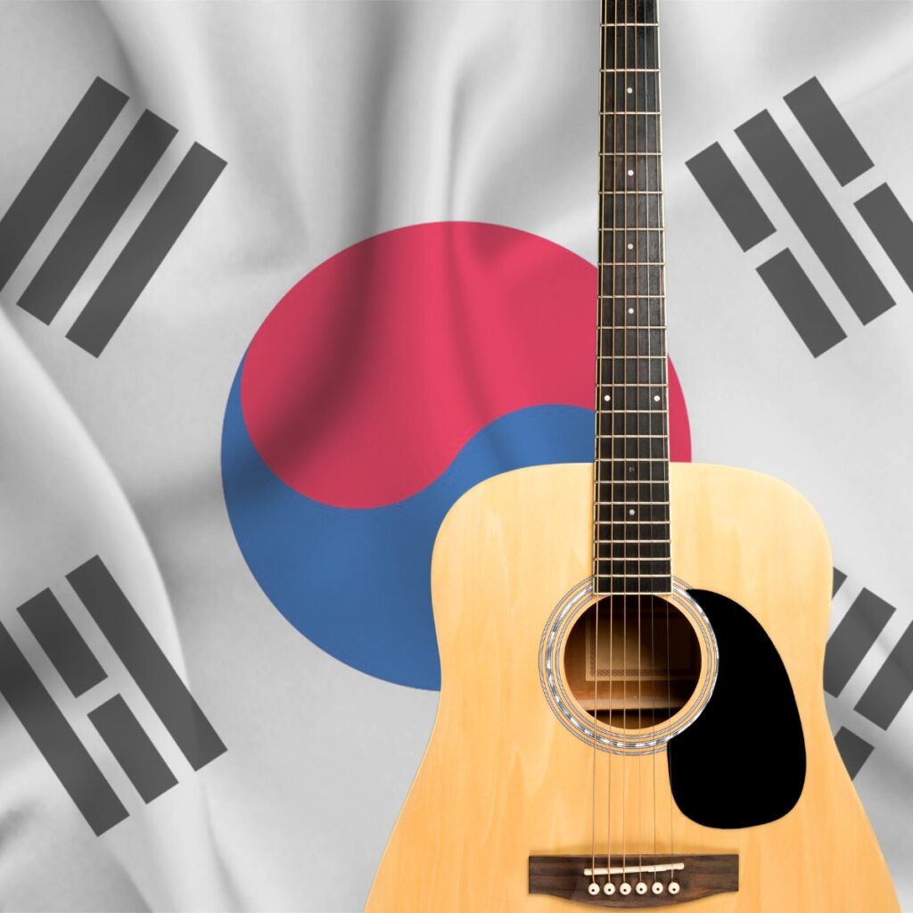 fabricación de guitarras en corea