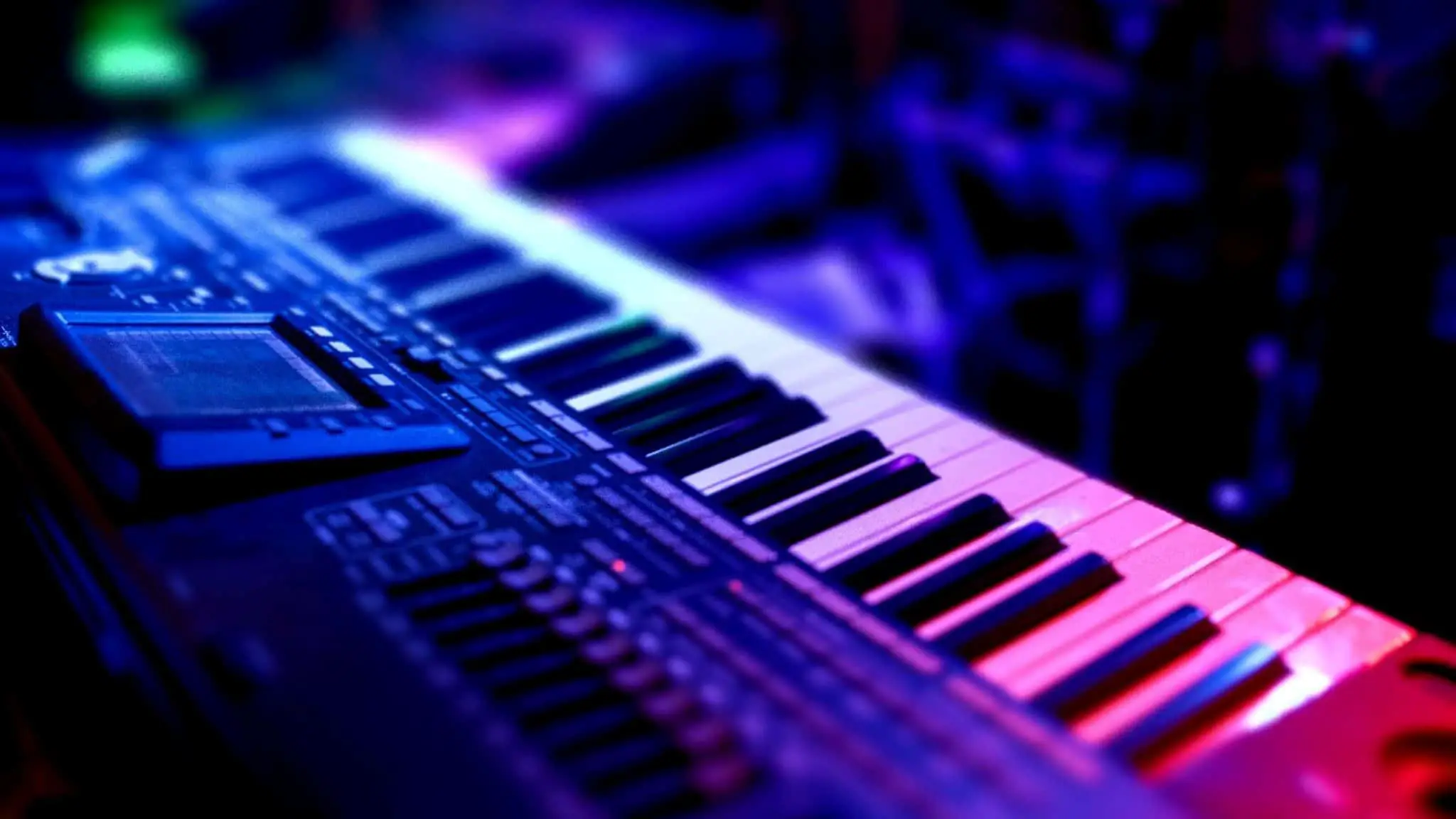 Synthesizer on stage