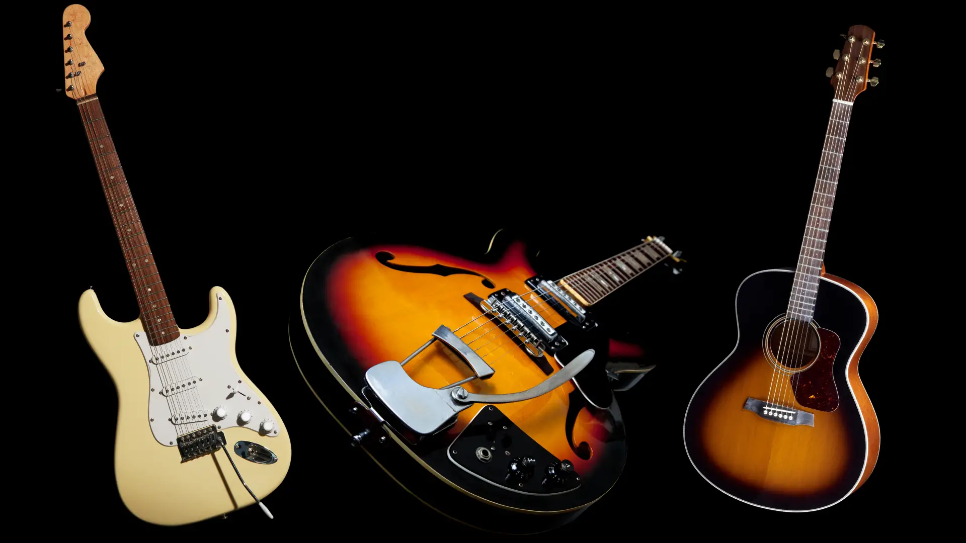 Semi-hollow body guitar vs acoustic vs solid body | How it matters for sound