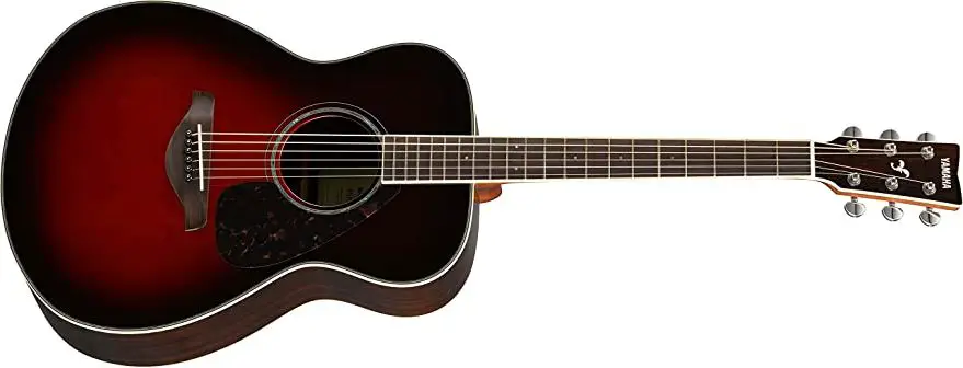 Yamaha FS830 Small Body Solid Top Acoustic Guitar, Tobacco Sunburst concert guitar