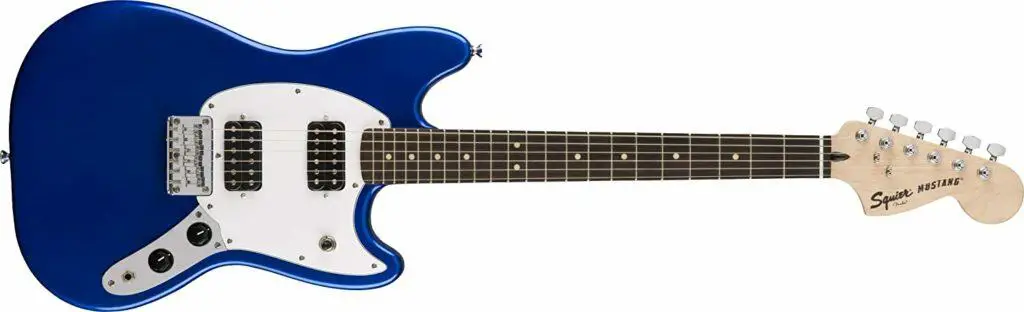 Best Squier guitar for beginners- Squier by Fender Bullet Mustang HH Short Scale full